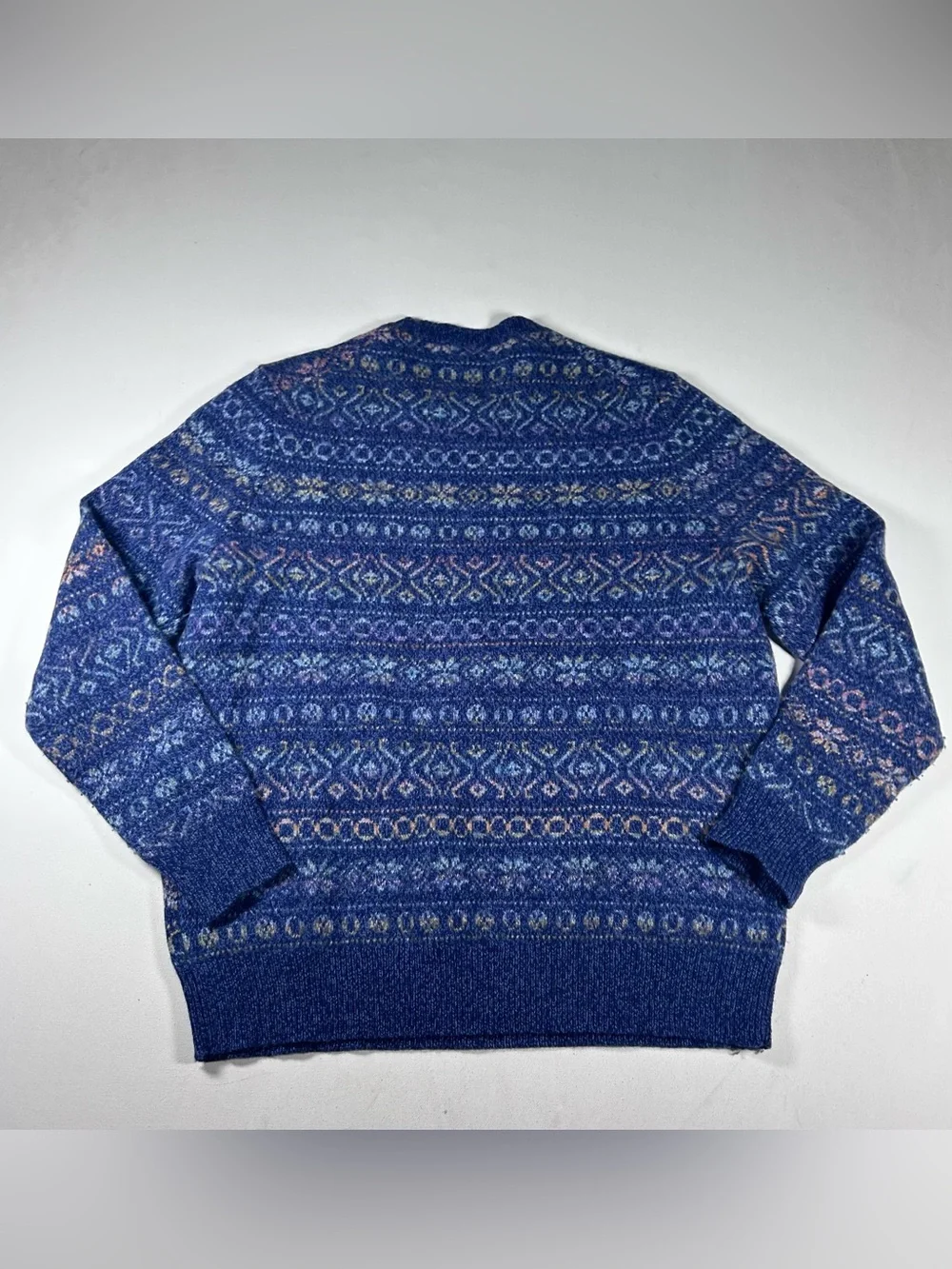 Brooks Brothers Mens XL Fair Isle Knit Crewneck Pullover Sweater 100% Wool
